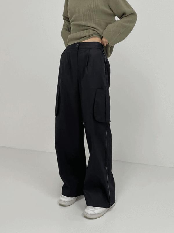 【INCHANT ME】[summer] 2-way cargo banding wide pants inchant me - Line Cargo Wide Banding Pants - Codibook.