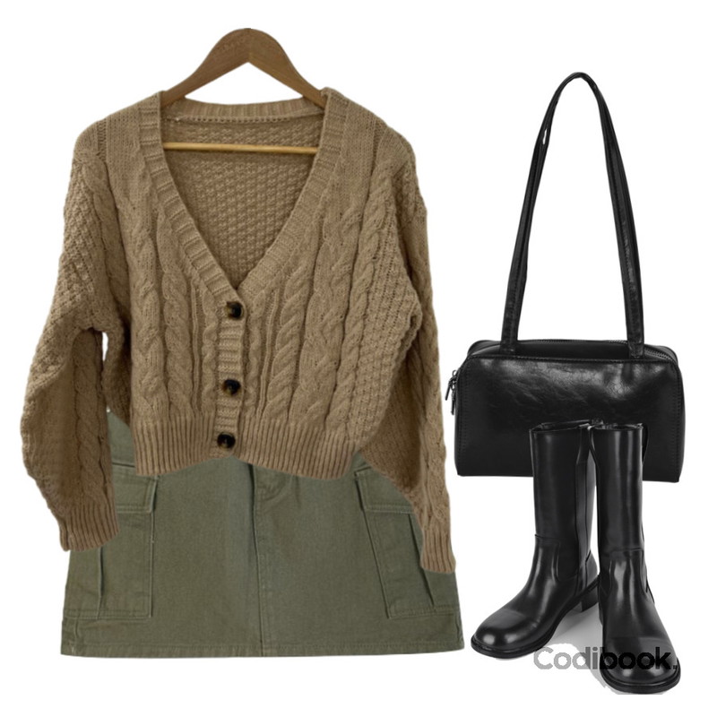 porterna 듀드 데일리 숄더 백,buttersoap 에딘 미들 부츠 (2color) - 하프 부츠, 스웨이드 부츠,dangosister 머티피그먼트카고SK(4c)등을 매치한 코디