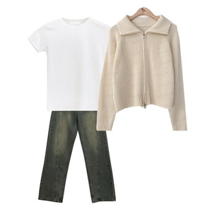 데님,반팔티,집업&점퍼 코디