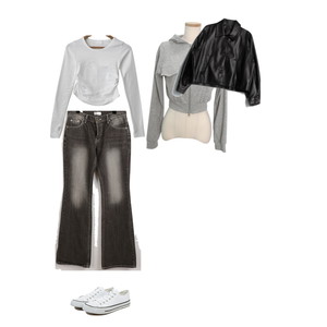 데님,긴팔티,집업&점퍼 코디