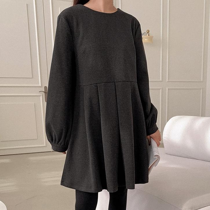 Avant pleated wool mini Dress