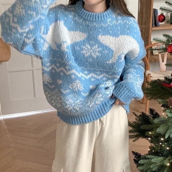 Curl Me Snowflake Jagard Knitwear