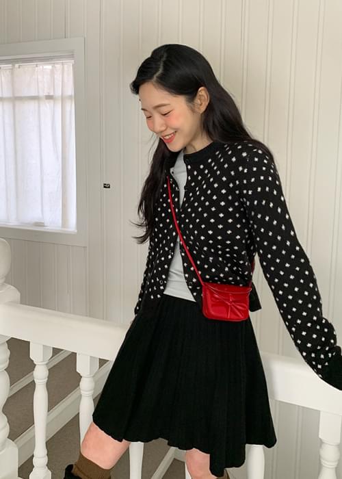 Cheese Pleated Knitwear Banding Skirt 裙子