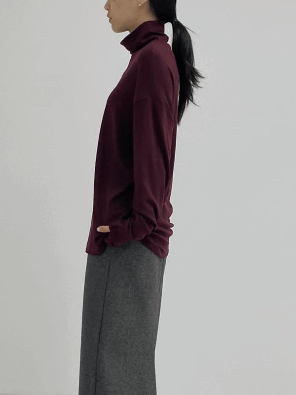 【INCHANT ME】[Warmer set] Turtleneck half T-shirt Men's Mock Neck Short Sleeve T-Shirt Half Turtleneck Casual