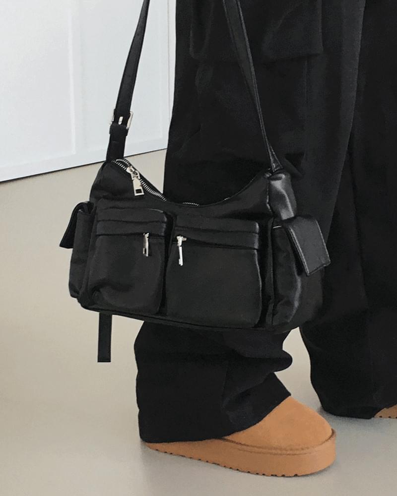 Luno two-pocket leather cross shoulder bag 肩背包