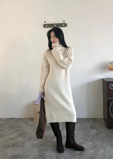 Kevin Turtleneck Knitwear Long Dress