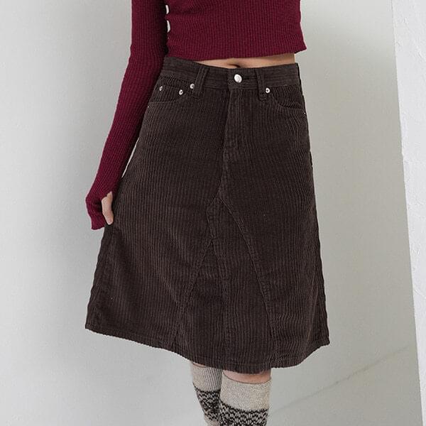 Kidle corduroy midi skirt