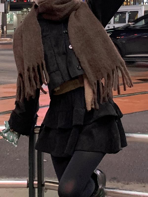 쿠로 골덴 캉캉 스커트 (3color)