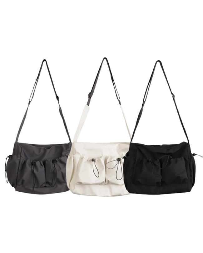 Gabor nylon string pocket bench top iPad storage big shoulder cross bag