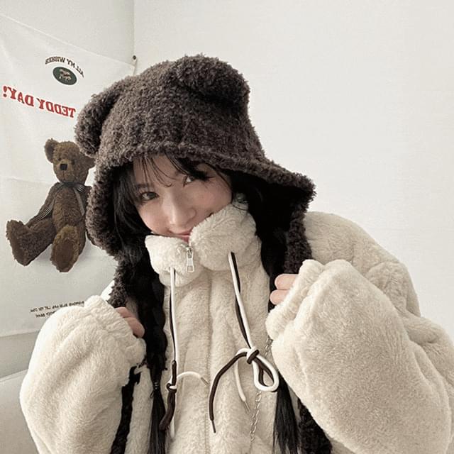 곰돌양털후드바라클라바 (3color)