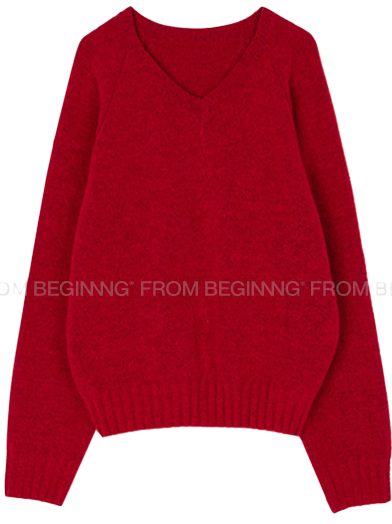 Mary V-Neck Loose Knitwear 