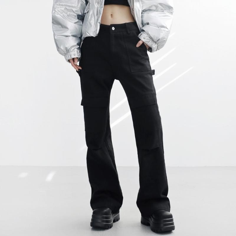 Puky solid cargo pants