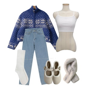A simple winter outfit that is casual for daily wear. Also comfortable and cozy.