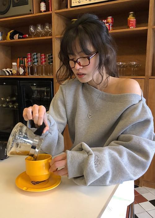 Lewis Fleece-lined off-shoulder Sweatshirt (Ships Today)