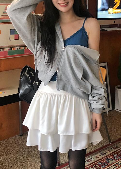 Sella satin miniskirt (2 colors)
