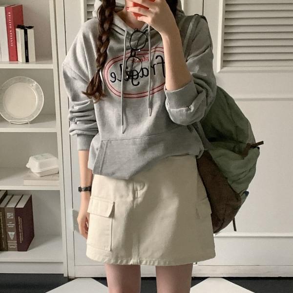 Merik lettering embroidered hoodie