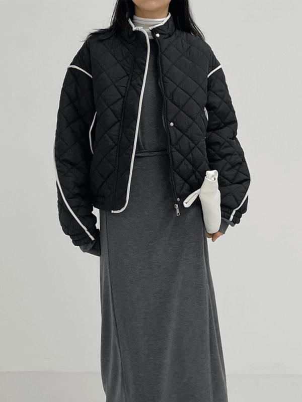 Piping quilted padded Jacket