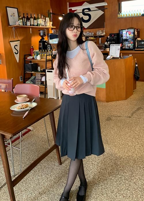 Ritter midi pleated skirt