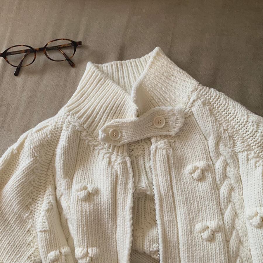 Berry Knitwear Zip-Up
