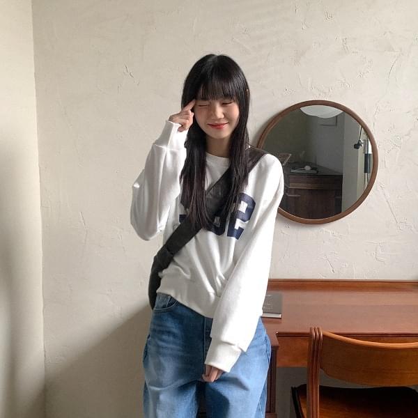 Denmark lettering cotton Sweatshirt