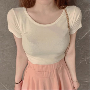 Essential item for daily wear, body correction, tight cotton round neck, basic short sleeve t-shirt, basic cotton short sleeve t-shirt, 13 colors