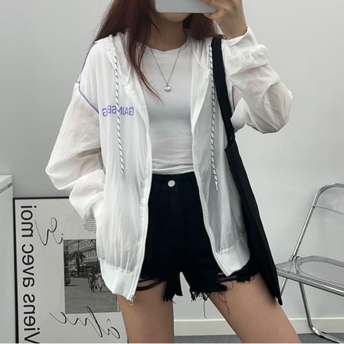 Strap color windbreaker Jacket