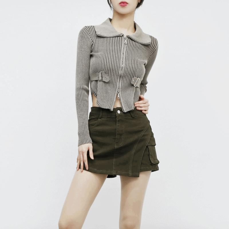Chemain collar ribbed Ribbed -up