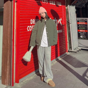 Y warm Fleece-lined brushed wide pants winter sweats banding training pants 3 colors without highlighting the waist
