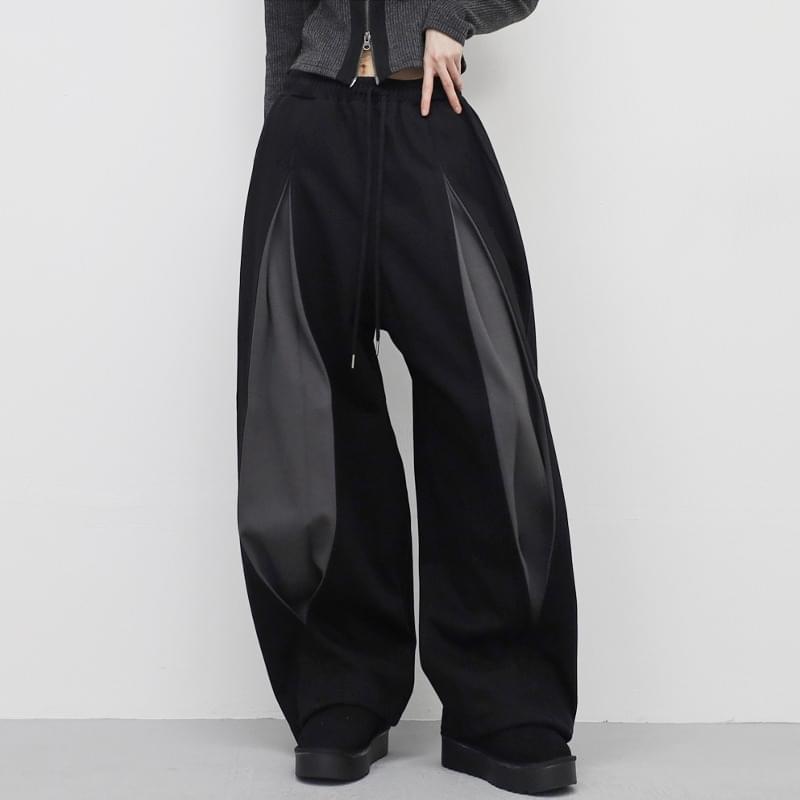 Even string slit pants