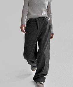 Jeteson back banding wide wool slacks