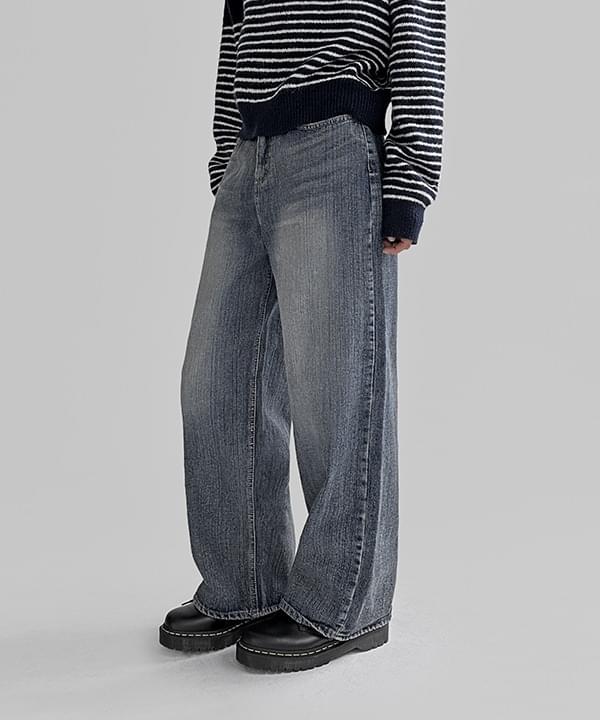 Denter Brush Faded Wide Jeans