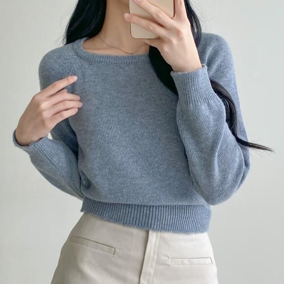 Viola Un-neck Long Sleeve Knitwear Round Knit Cropped Knit Un-neck Knit Colored Knit Nagrang Knit Inter-seasonal Spring New Arrivals (Ships Today)