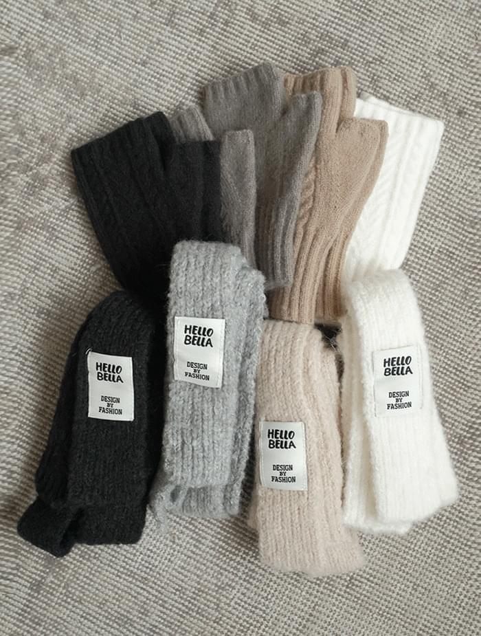 Soft Knitwear Slim Muffler Hand Warmer Set 4color (Ships Today)
