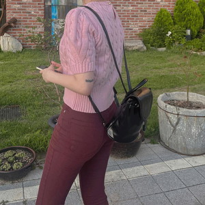 Mini Bokjori Backpack Simple Strap Leather Two-Way Flap Bag Tote Bag Cylindrical Vintage Bucket Bag Silver Pink Ivory Black