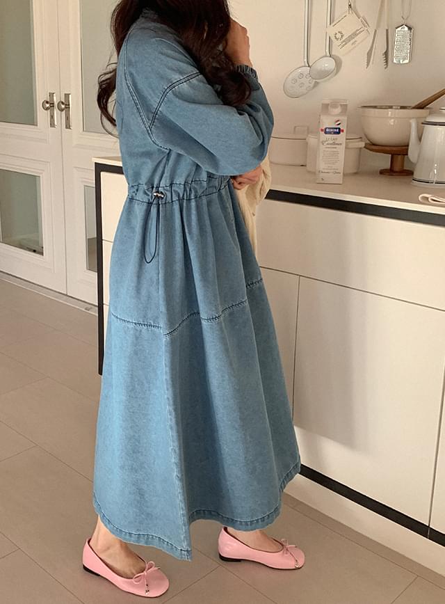 Baruna Loose-fit denim long Dress 74083