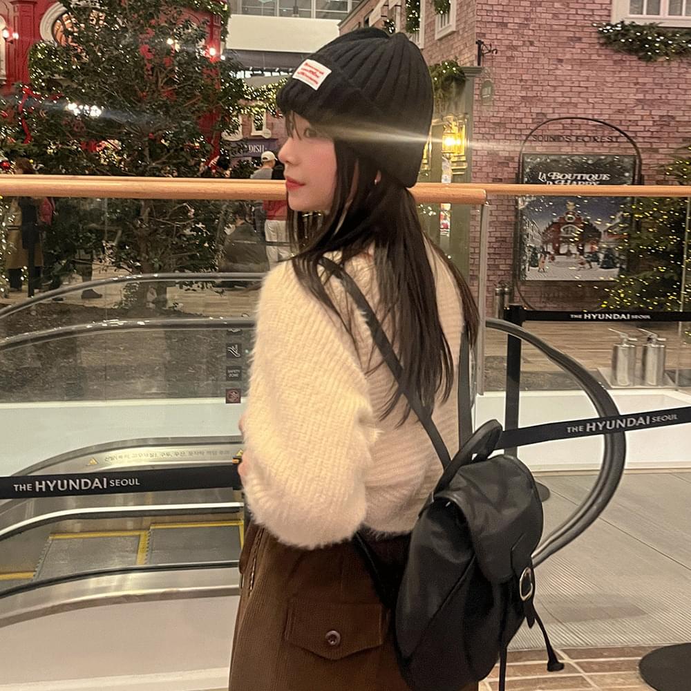 Bokjori tightening strap buckle magnet mini backpack daily bucket hat shoulder bag mini bag travel bag basic modern basic plain bag 4OCL