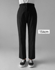 Side hidden banding straight slacks