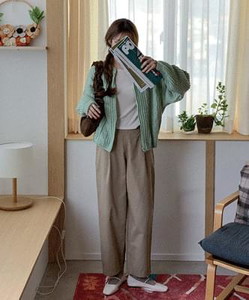 Orapi pin tuck cotton pants