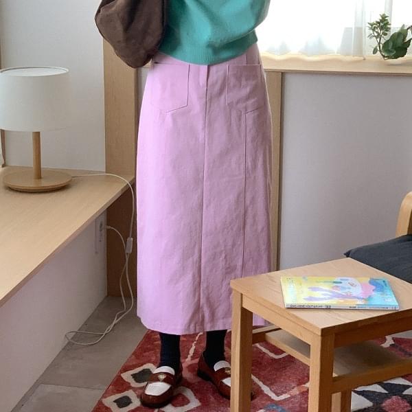 Latos Cotton Pocket Long Skirt