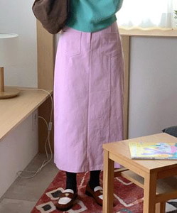 Latos Cotton Pocket Long Skirt