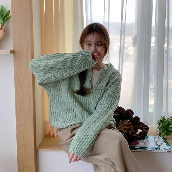 Ashild Twisted Knitwear Zip-up