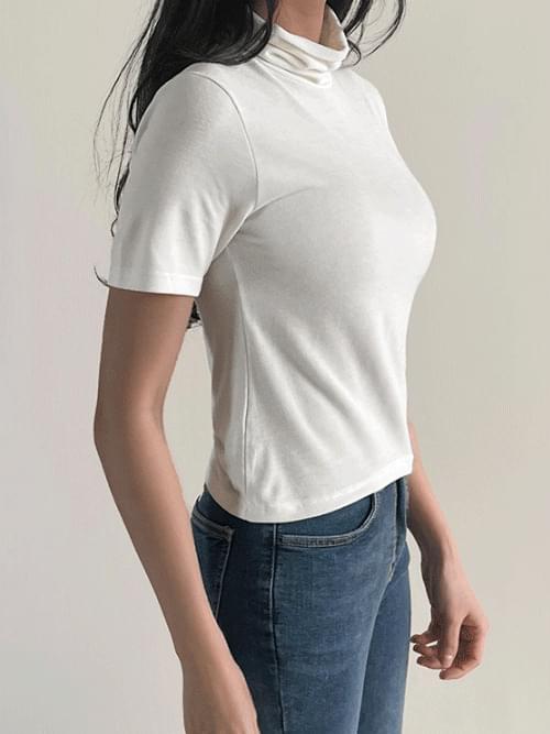 After Short Sleeve Turtleneck T-Shirt T#YW1148