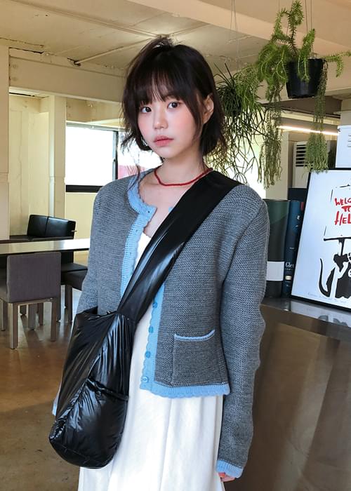 Rollin pocket color matching cardigan