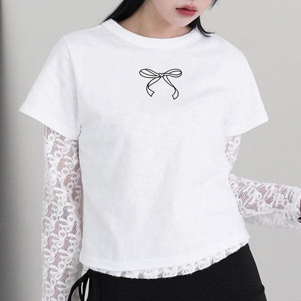 ending ribbon t-shirt