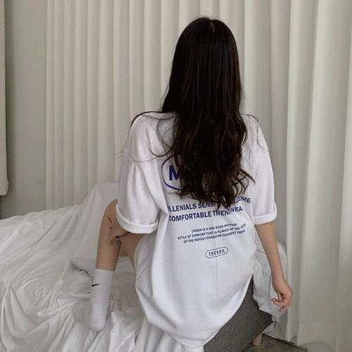 Moment round Boxy-fit sleeve t-shirt 4 colors