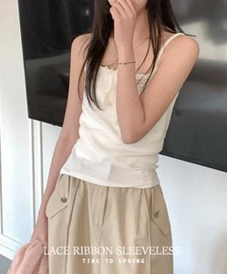 Schrier lace ribbon sleeveless