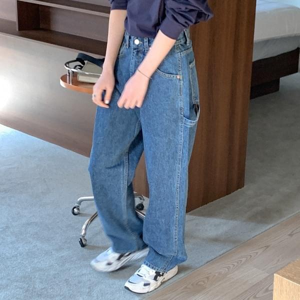 Matric wide carpender denim pants