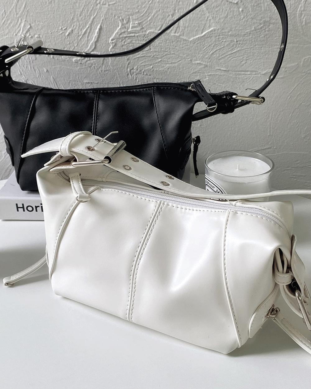 Pops Square Eyelet Leather Belt Shoulder Bag (Ships Today)