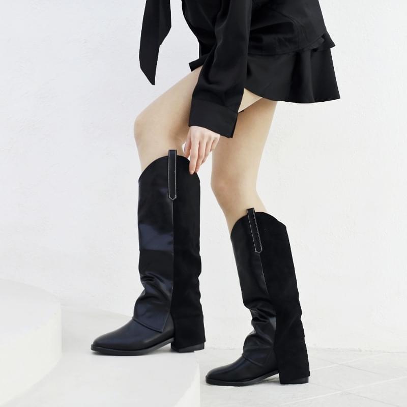 Baku unbalanced western boots