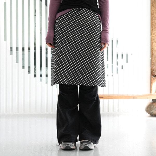 Ripped check midi skirt 裙子